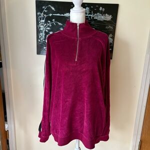 Urban Outfitters Velour Half-Zip Sweater